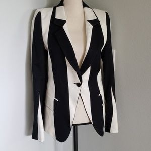 Ann Demeulemeester Black and White Blazer